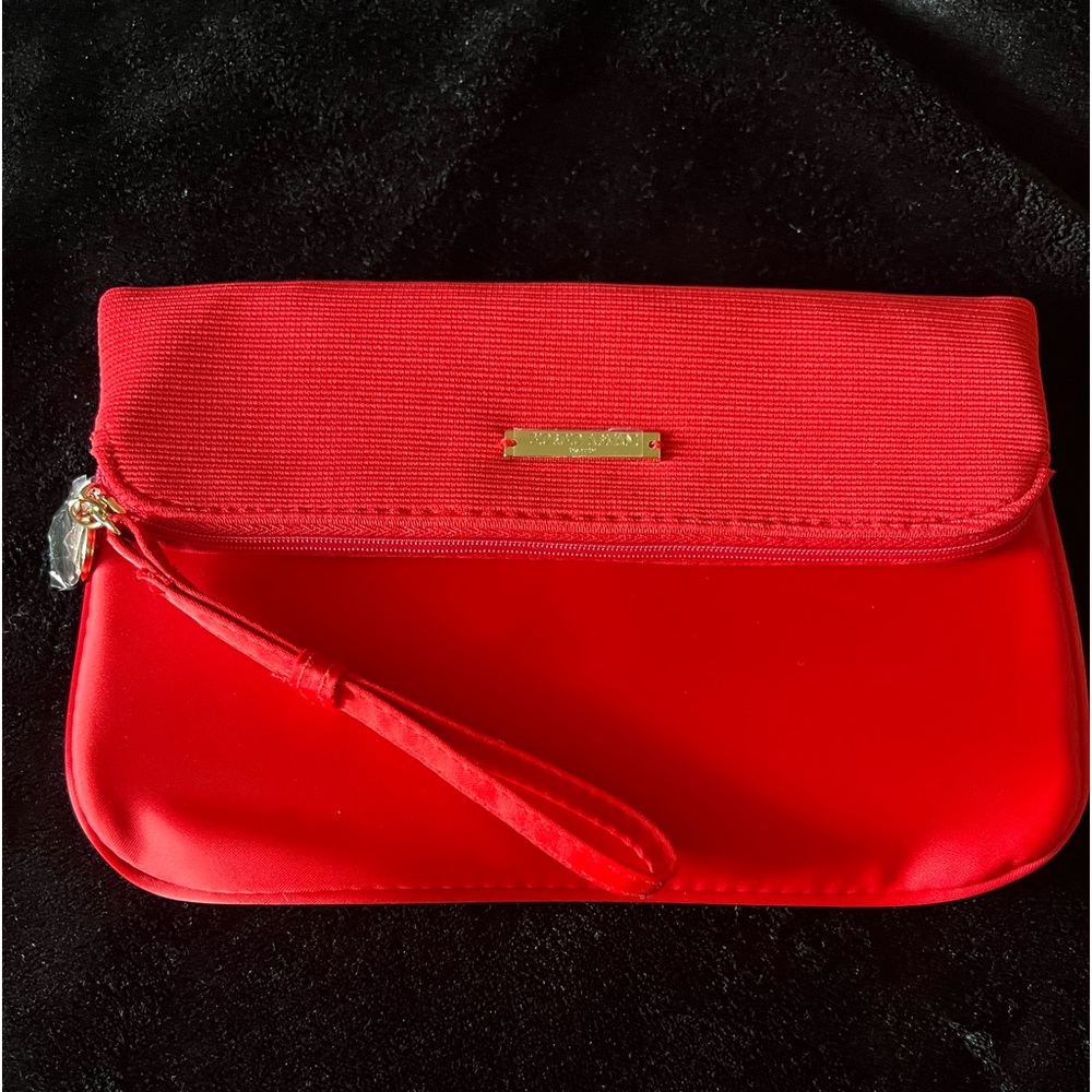 Red Giorgio Armani wristlet. Length 6 inches Width 9inches.